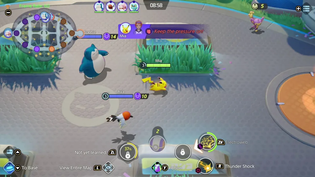 Pokémon Unite gameplay featuring exciting team battles on mobile devices.